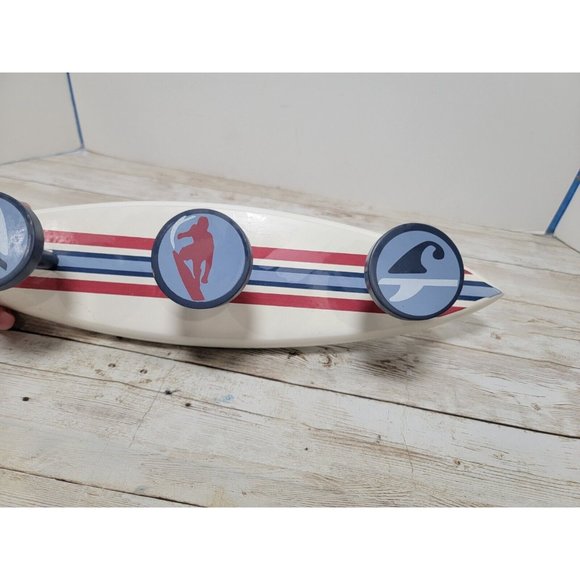 Surfboard Peg Wood‎ 3 Hooks Wall Art Surfing Beach Decor Hat Coat Rack Hanger - Picture 4 of 12